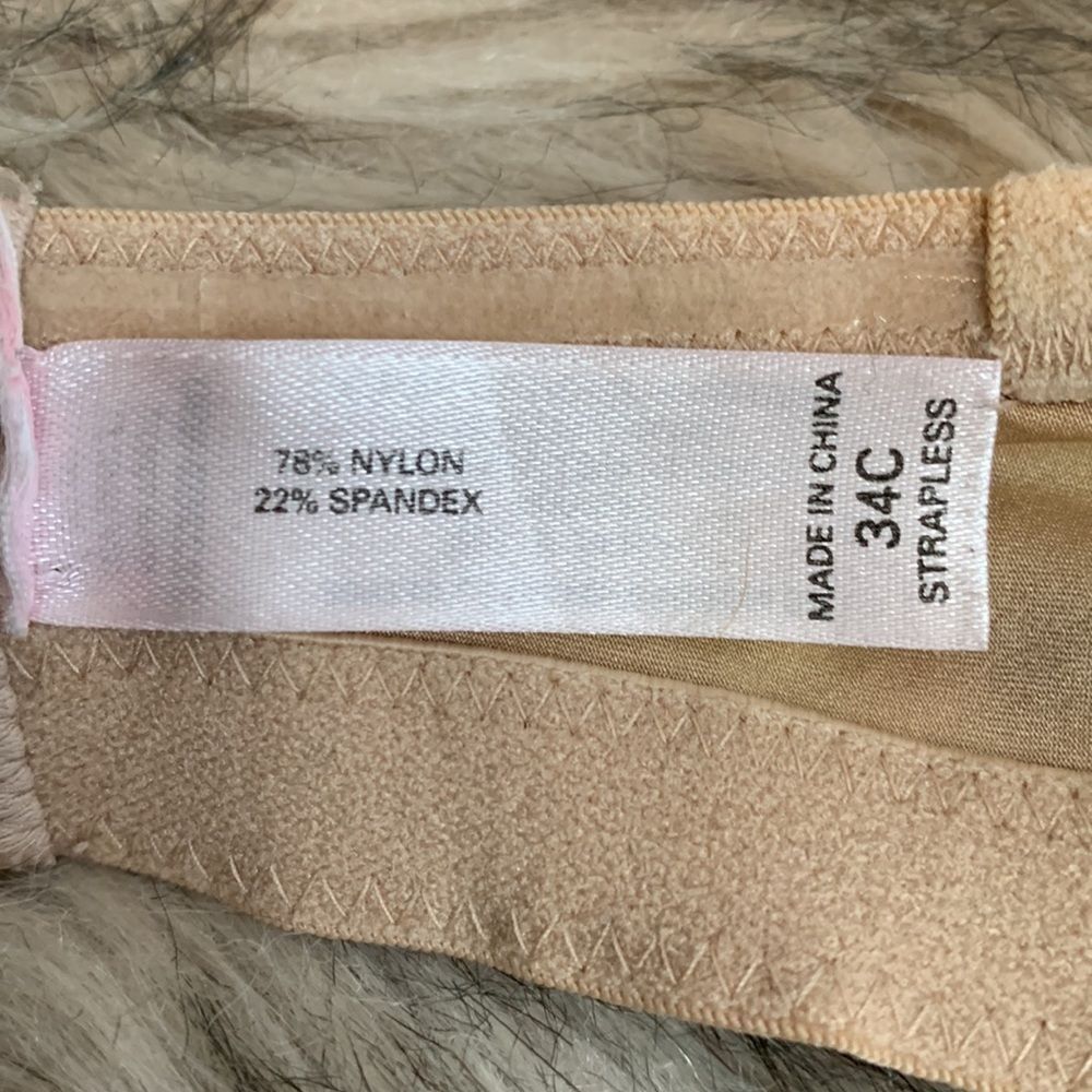 Victoria’s Secret Strapless Push Up Padded Bra 34C nude - Picture 9 of 10